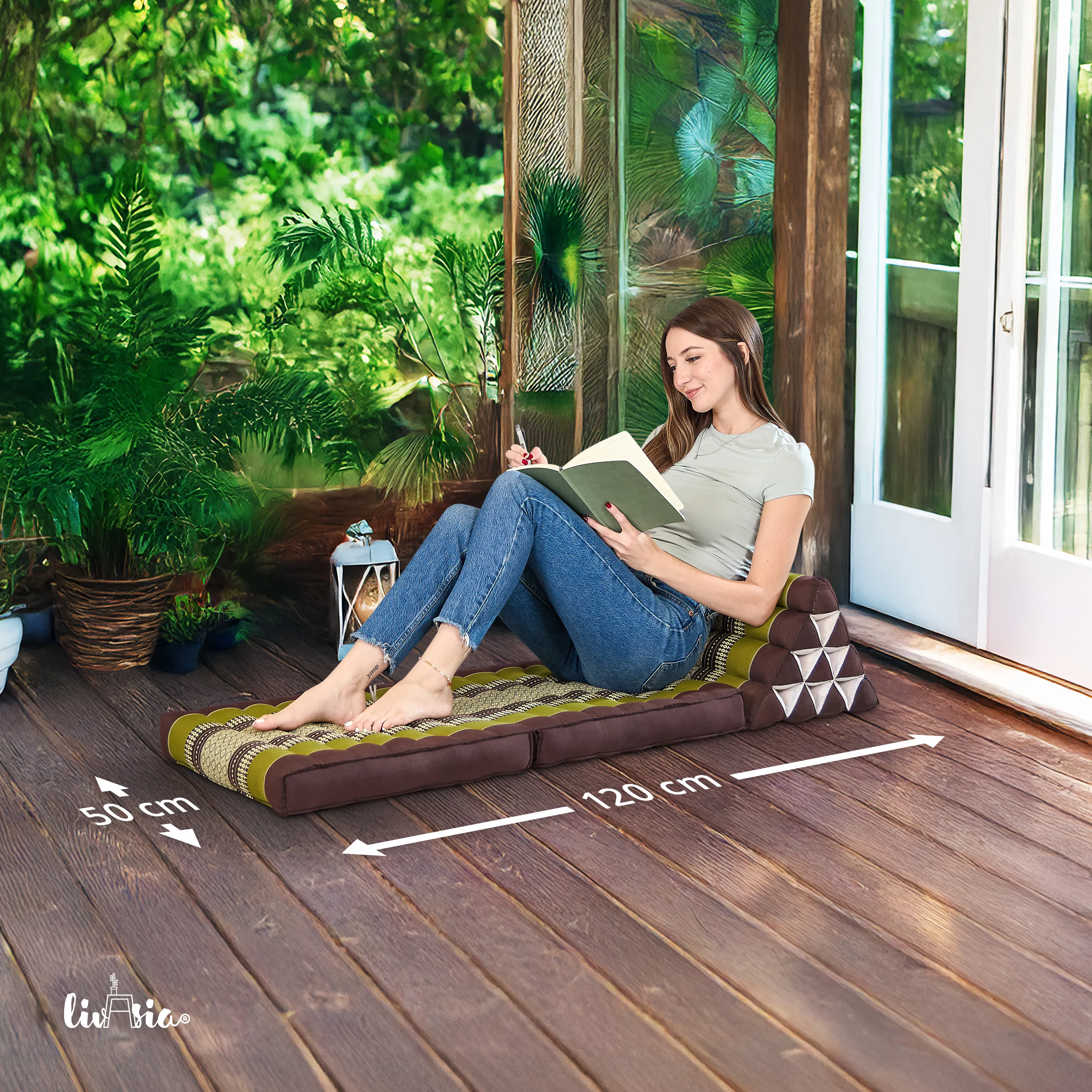 Coussin thaï avec matelas 2 parties en kapok