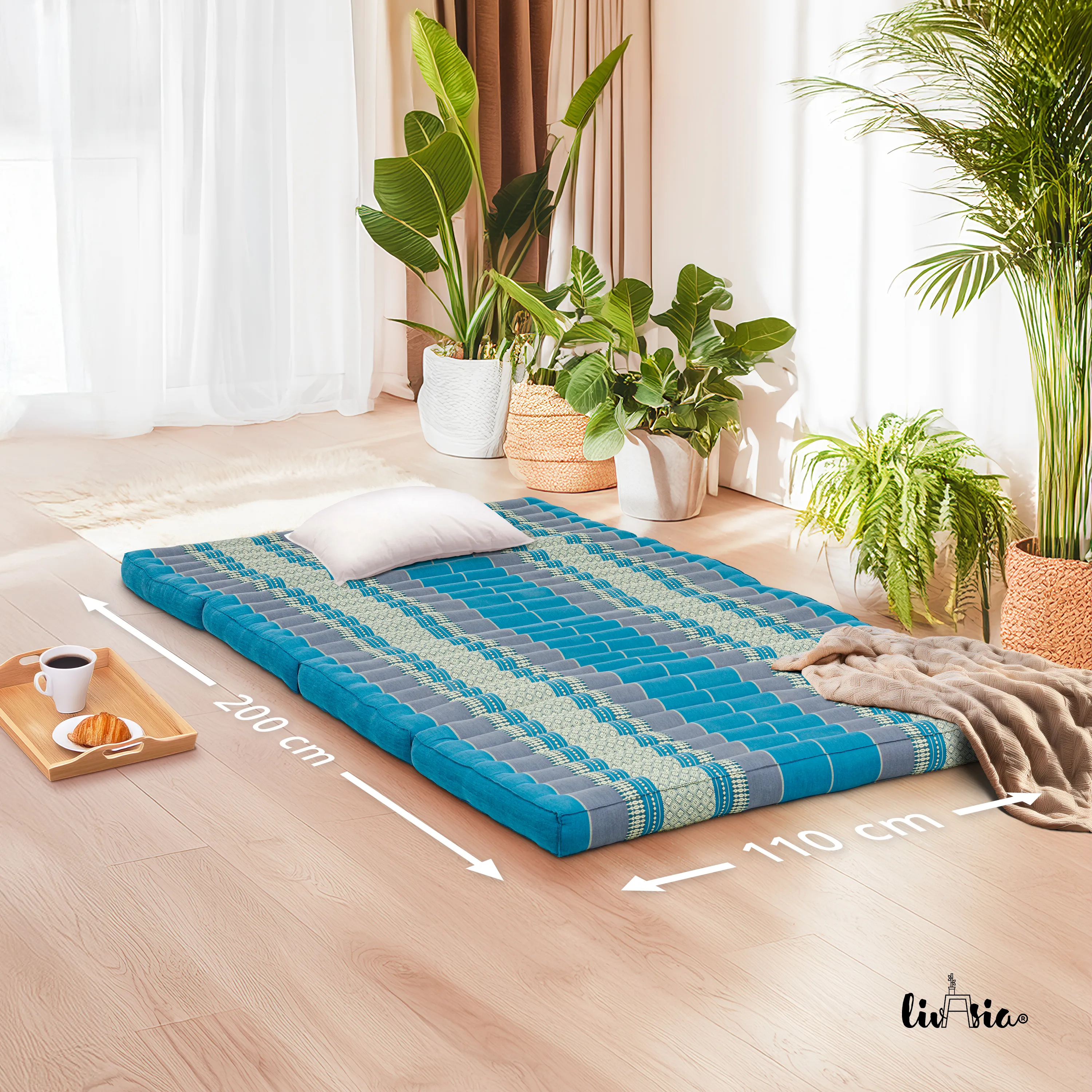 Matelas pliable en kapok, 110 cm de large, Classic