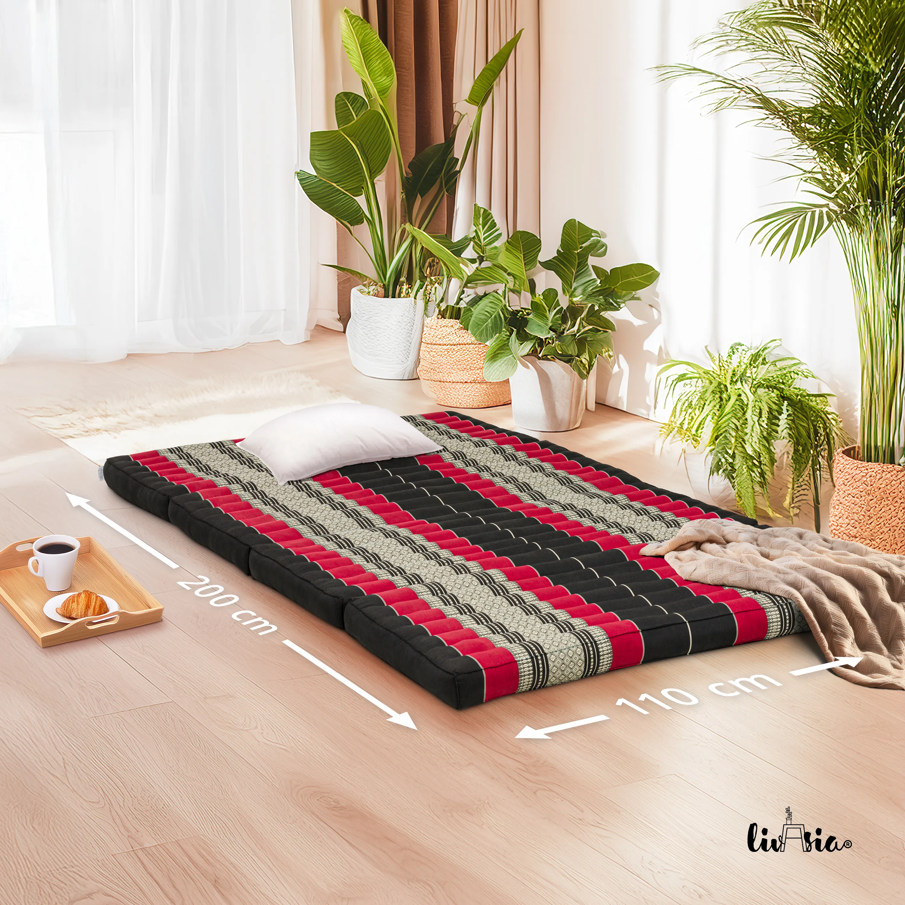 Matelas pliable en kapok, 110 cm de large, Classic