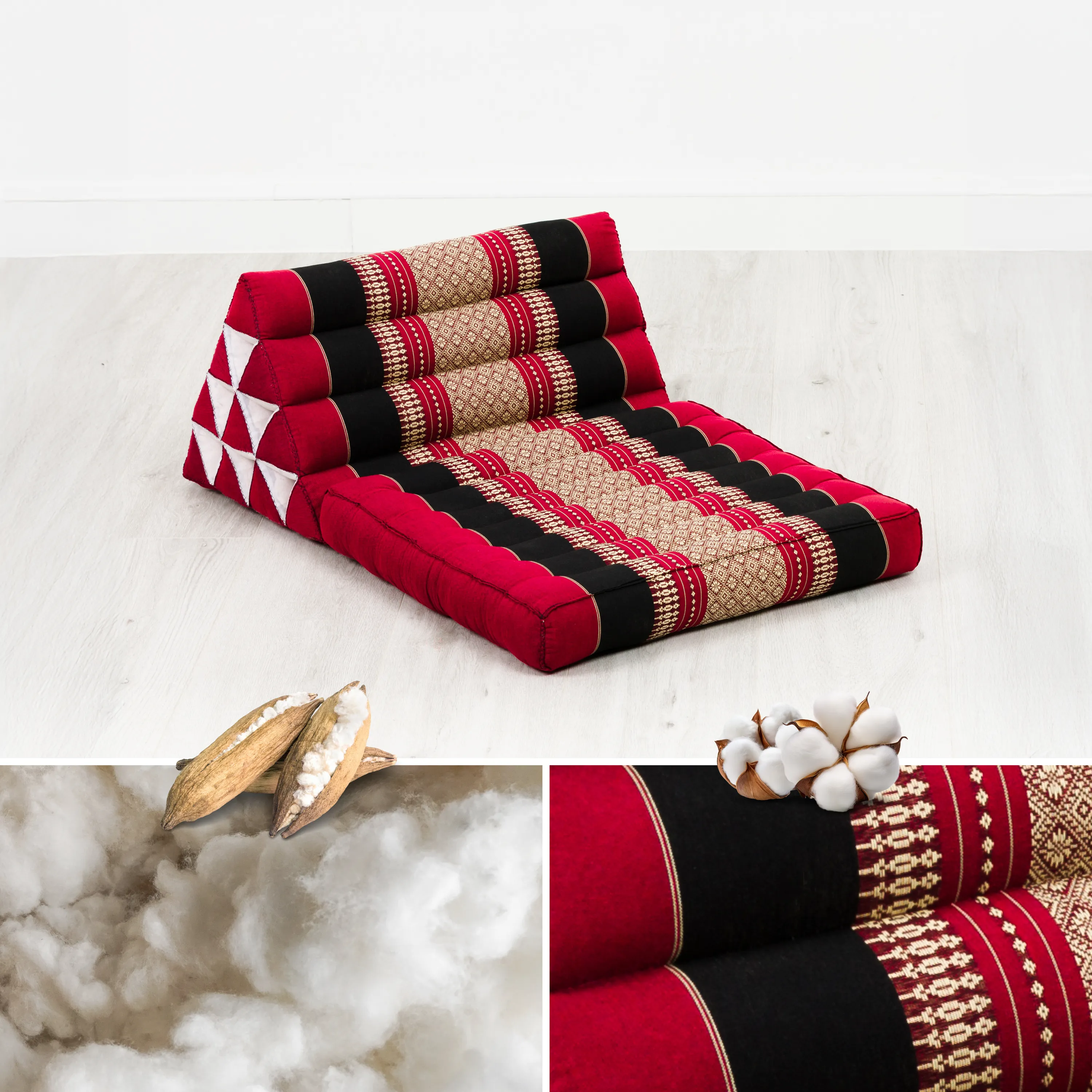 Coussin thaï avec matelas 1 partie en kapok