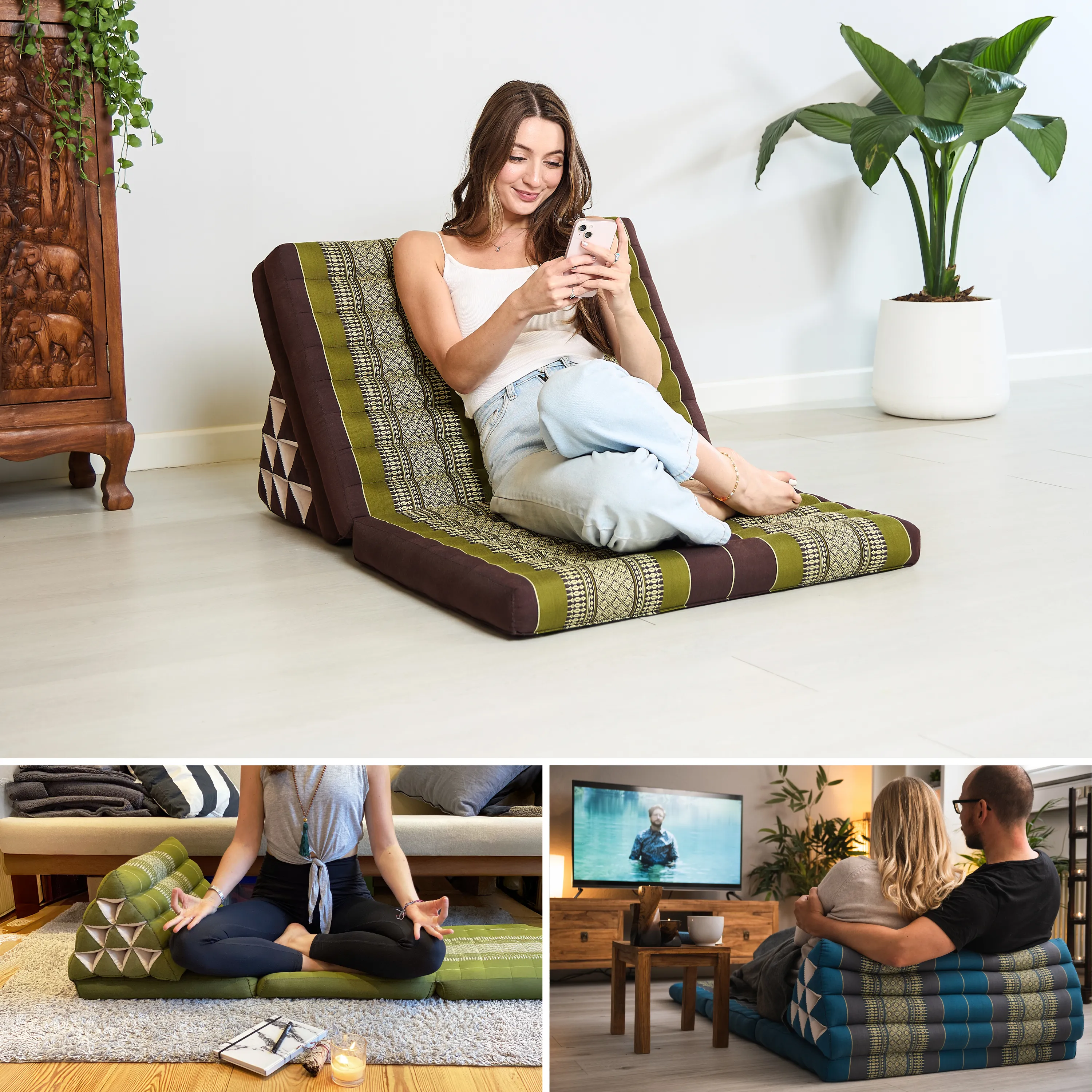 Coussin thaï en kapok largeur XXL