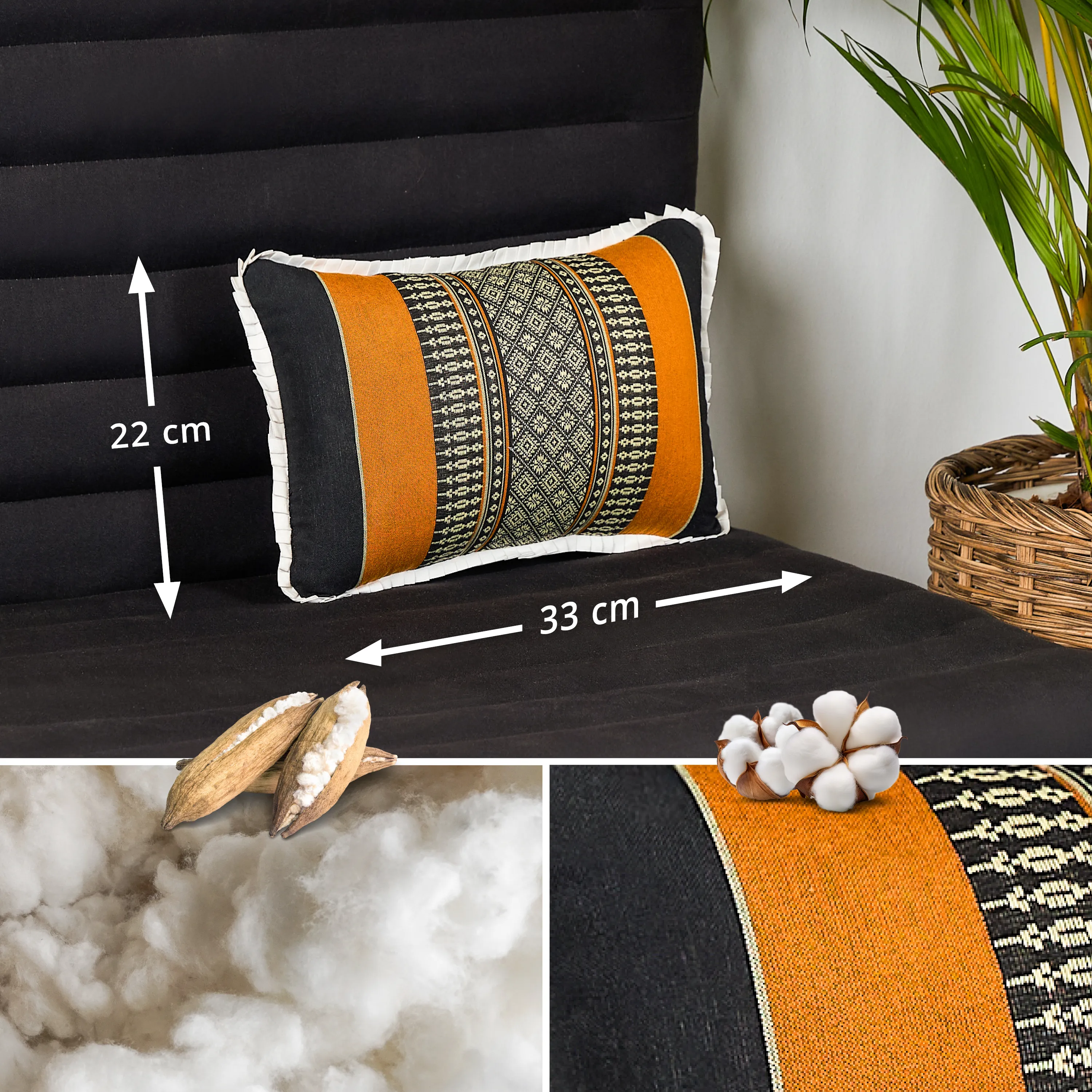 Coussin décoratif en kapok