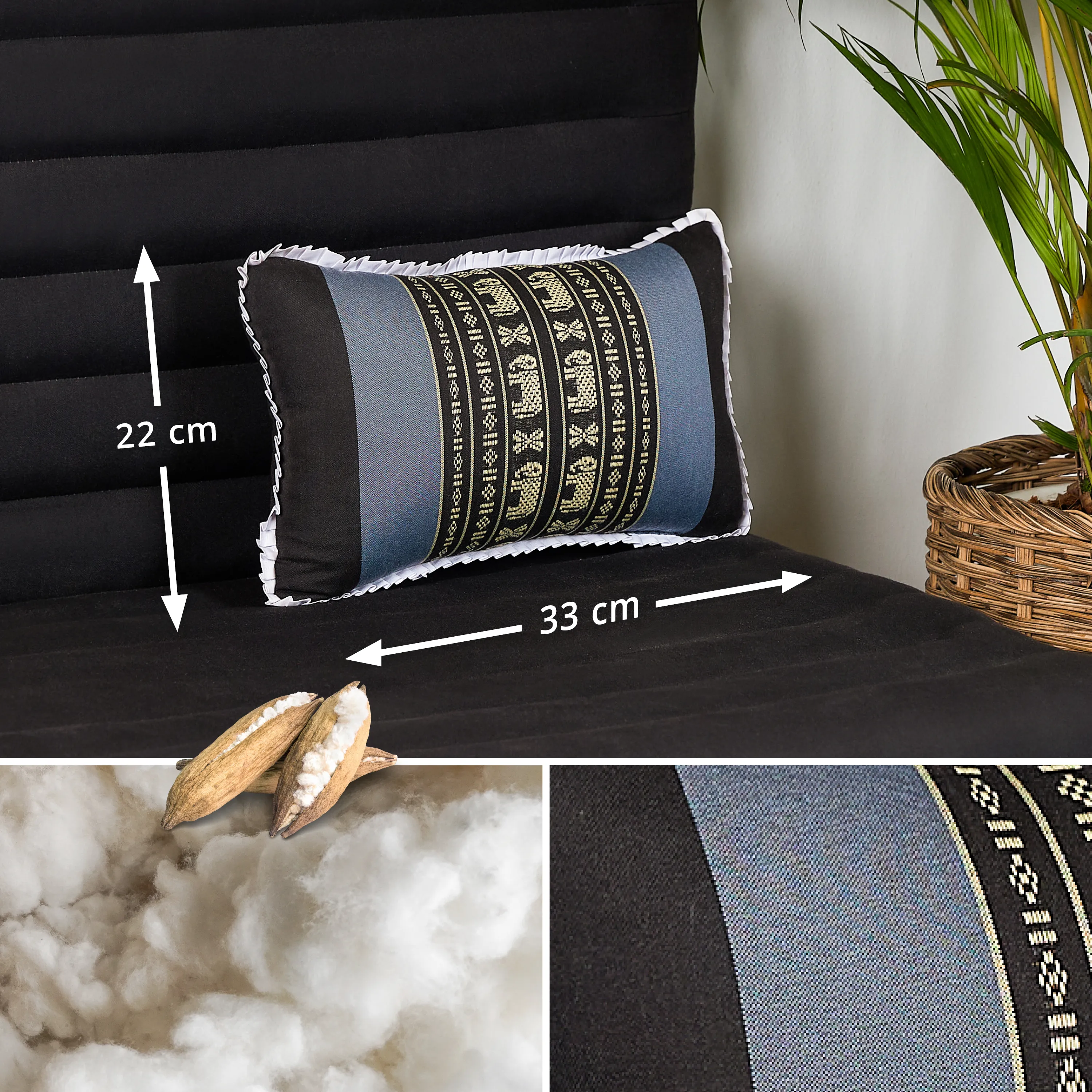 Coussin décoratif en kapok