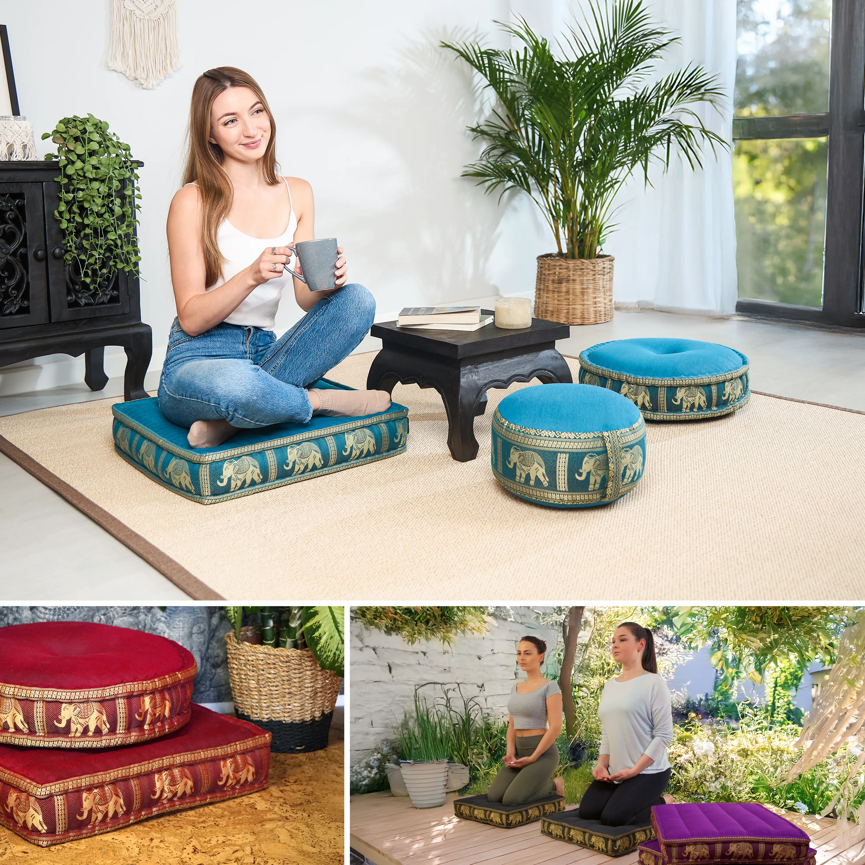 Coussin de sol en kapok, Deluxe