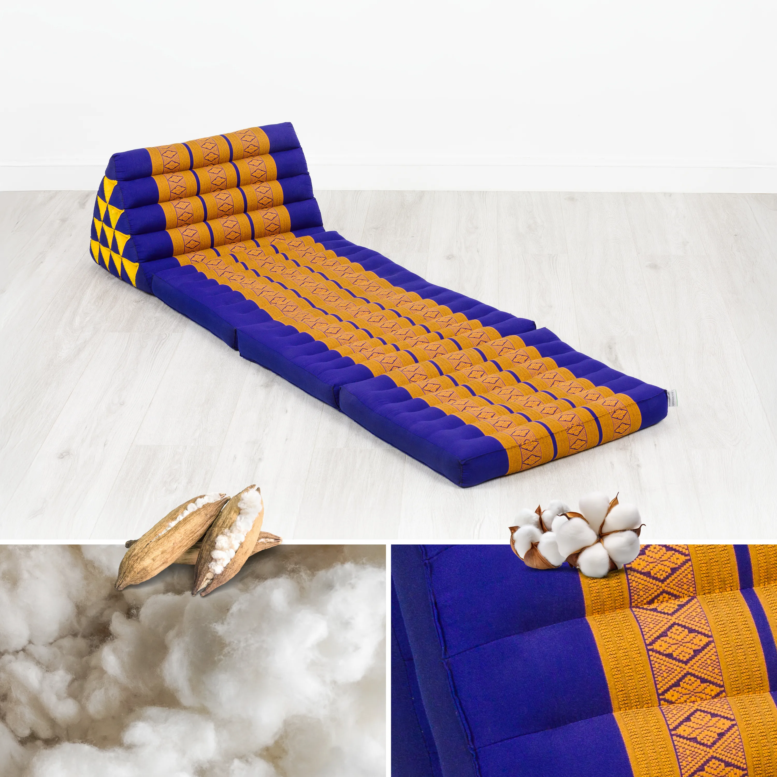 Coussin thaï en kapok hauteur XXL