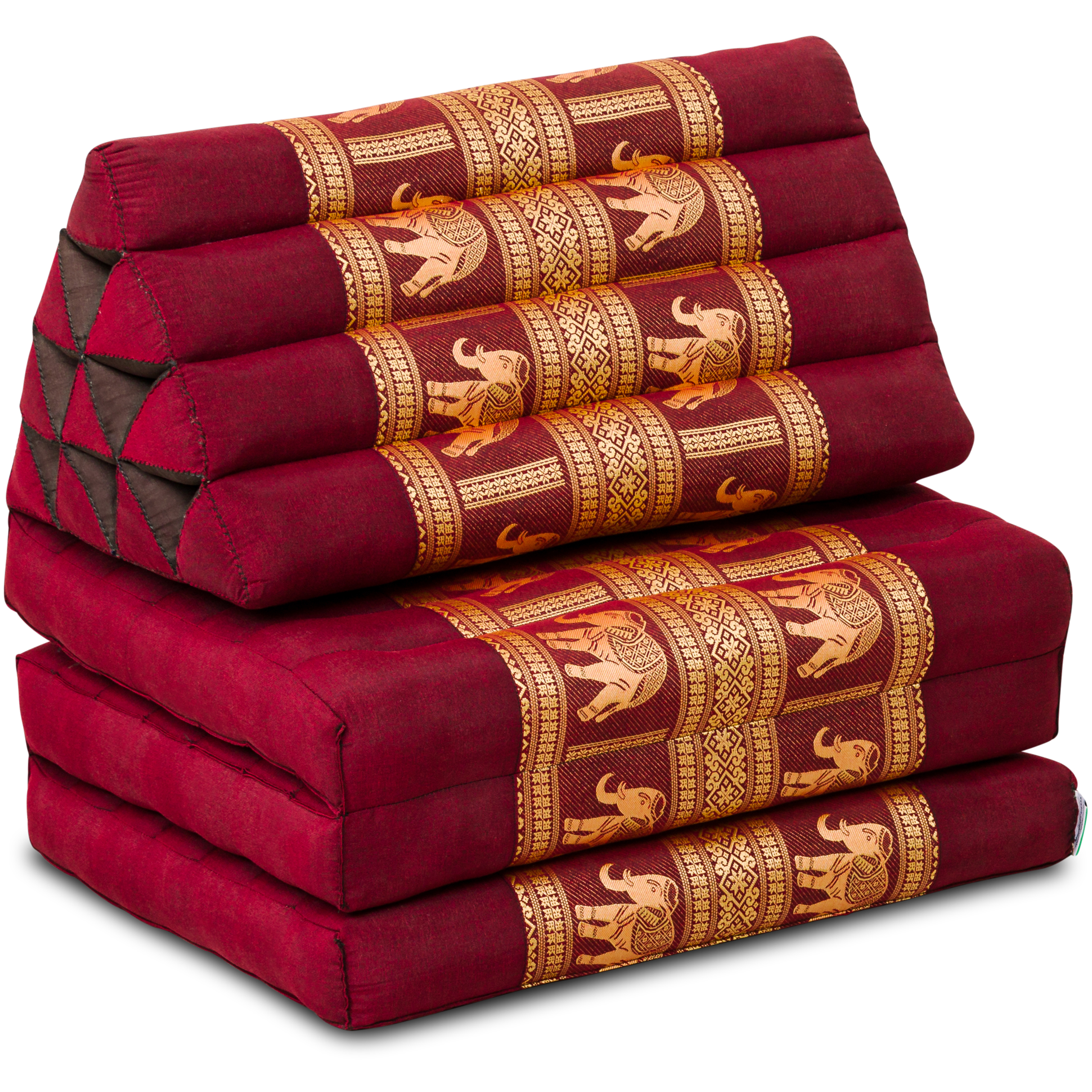 Coussin Thaïlandais Triangulaire Matelas Kapok 3 Parties XL 56x180cm V - Fine Asianliving Coussin Thaïlandais Triangulaire Matelas Kapok 3 Parties XL 56x180cm V - Fine Asianliving