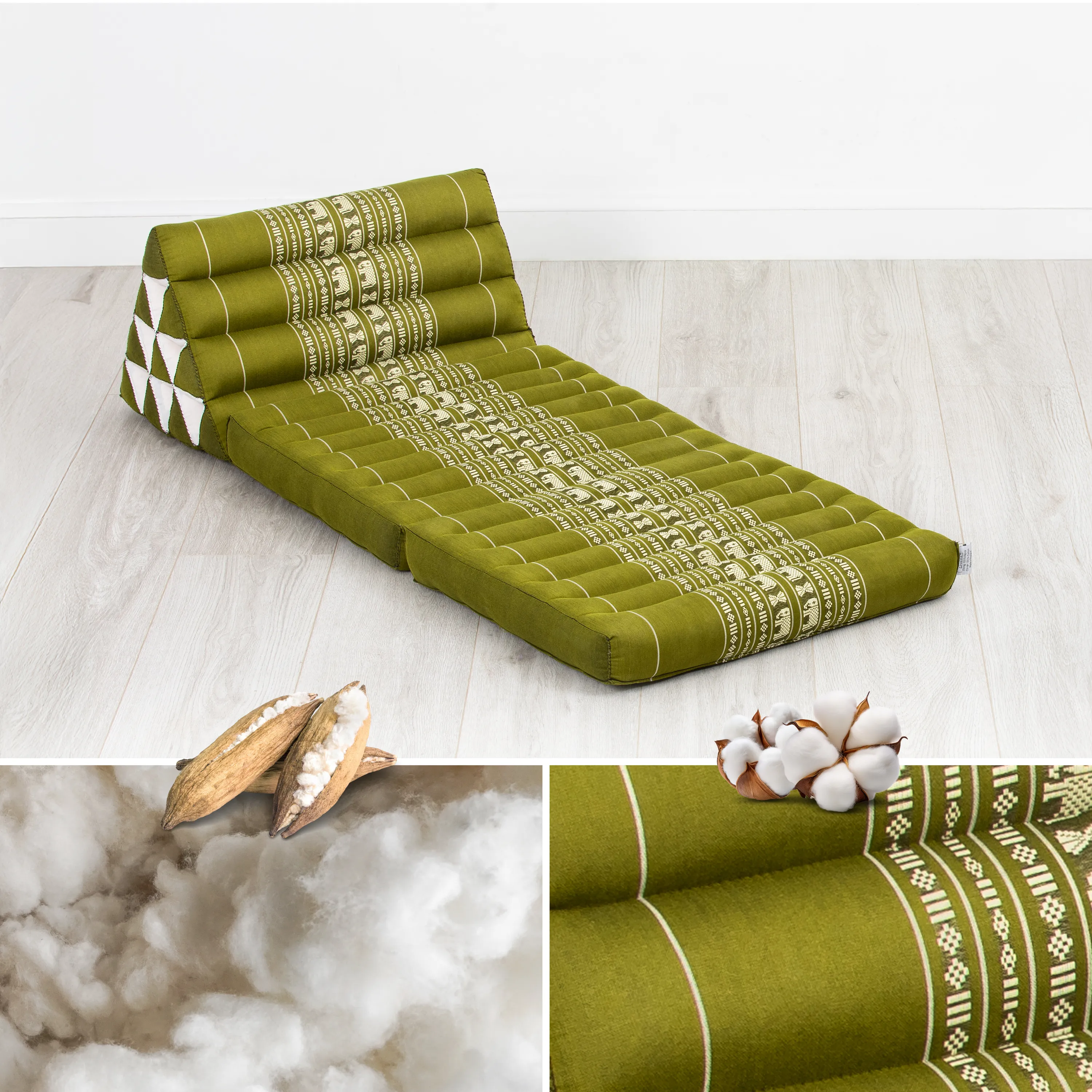 Coussin thaï avec matelas 2 parties en kapok