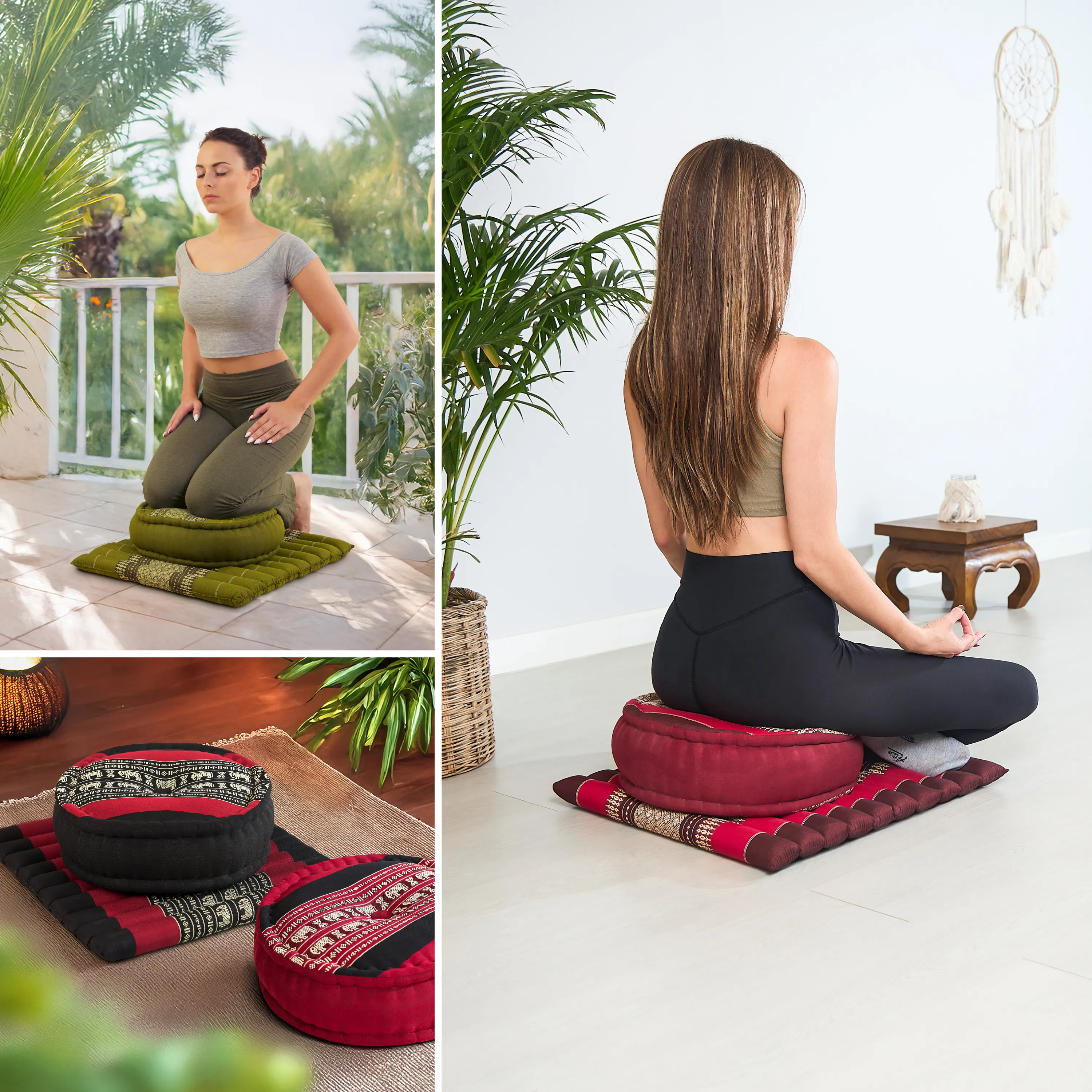 Set de coussins de méditation en kapok L