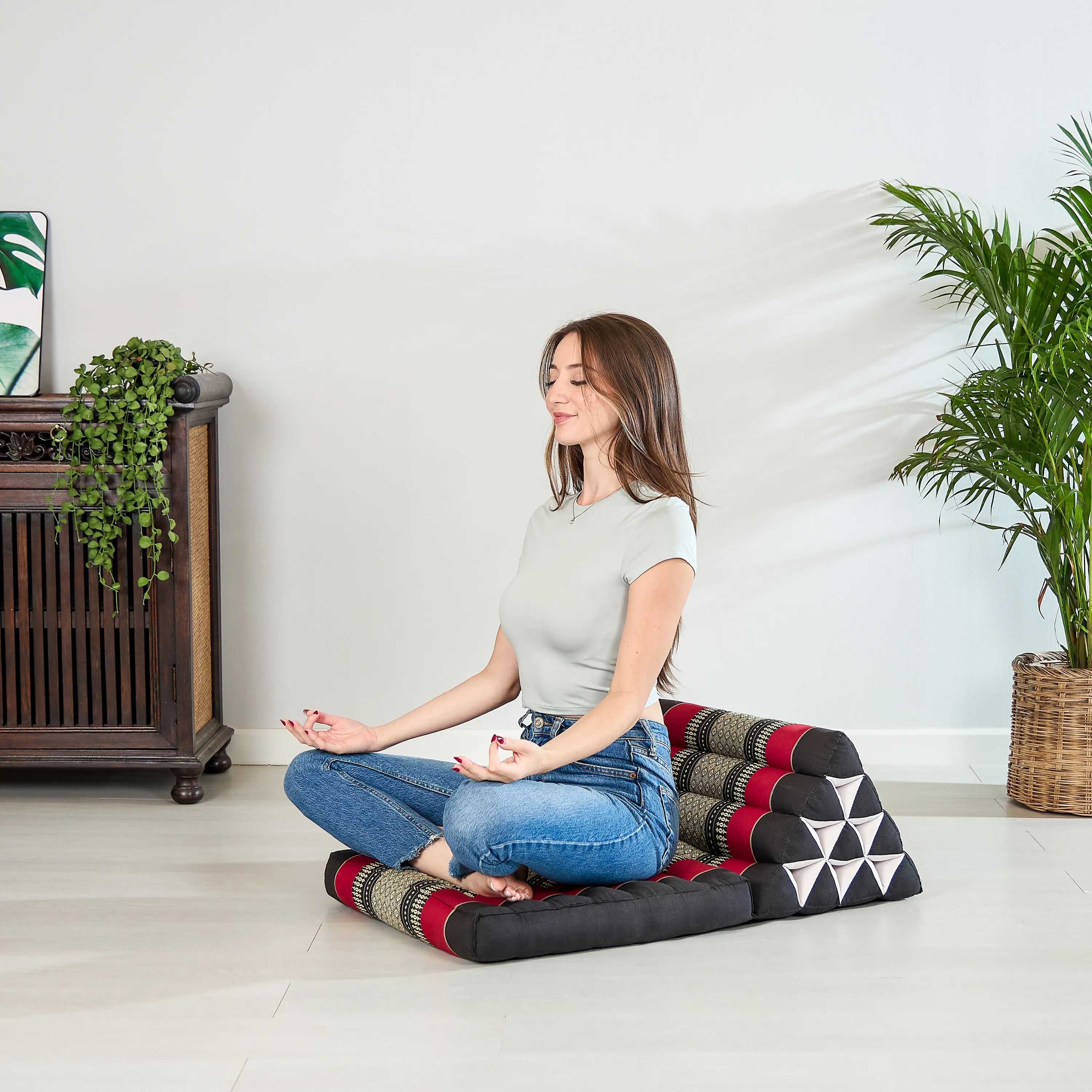 Coussin thaï avec matelas 1 partie en kapok