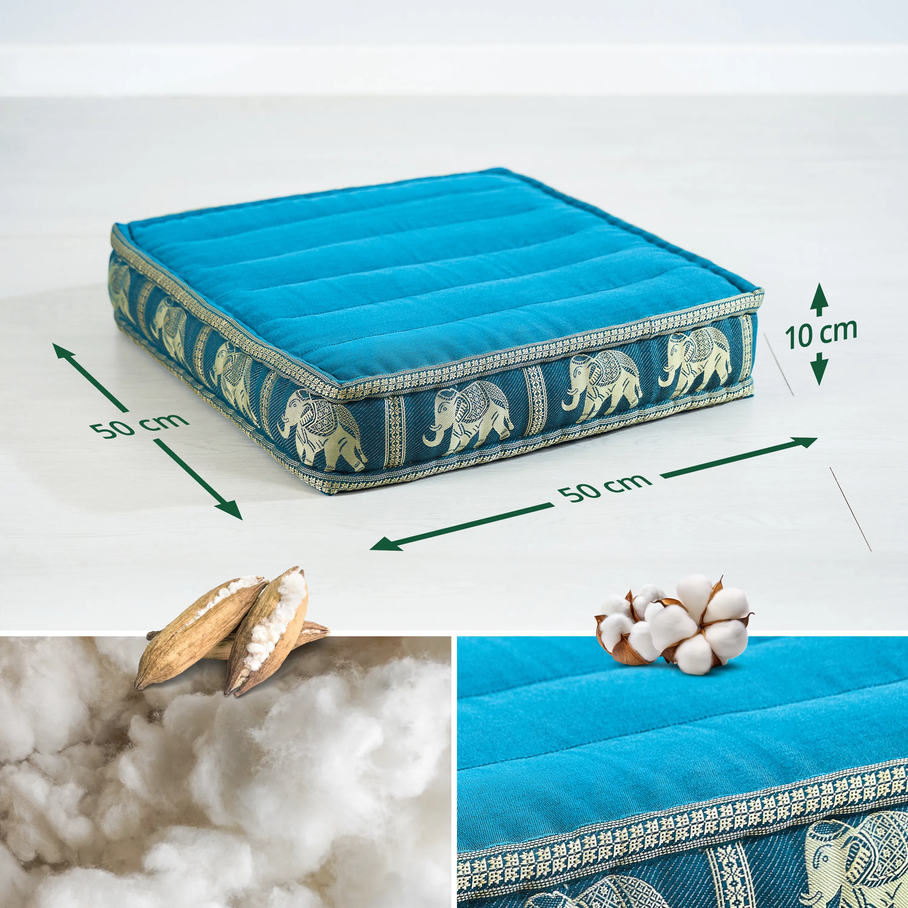Coussin de sol en kapok, Deluxe