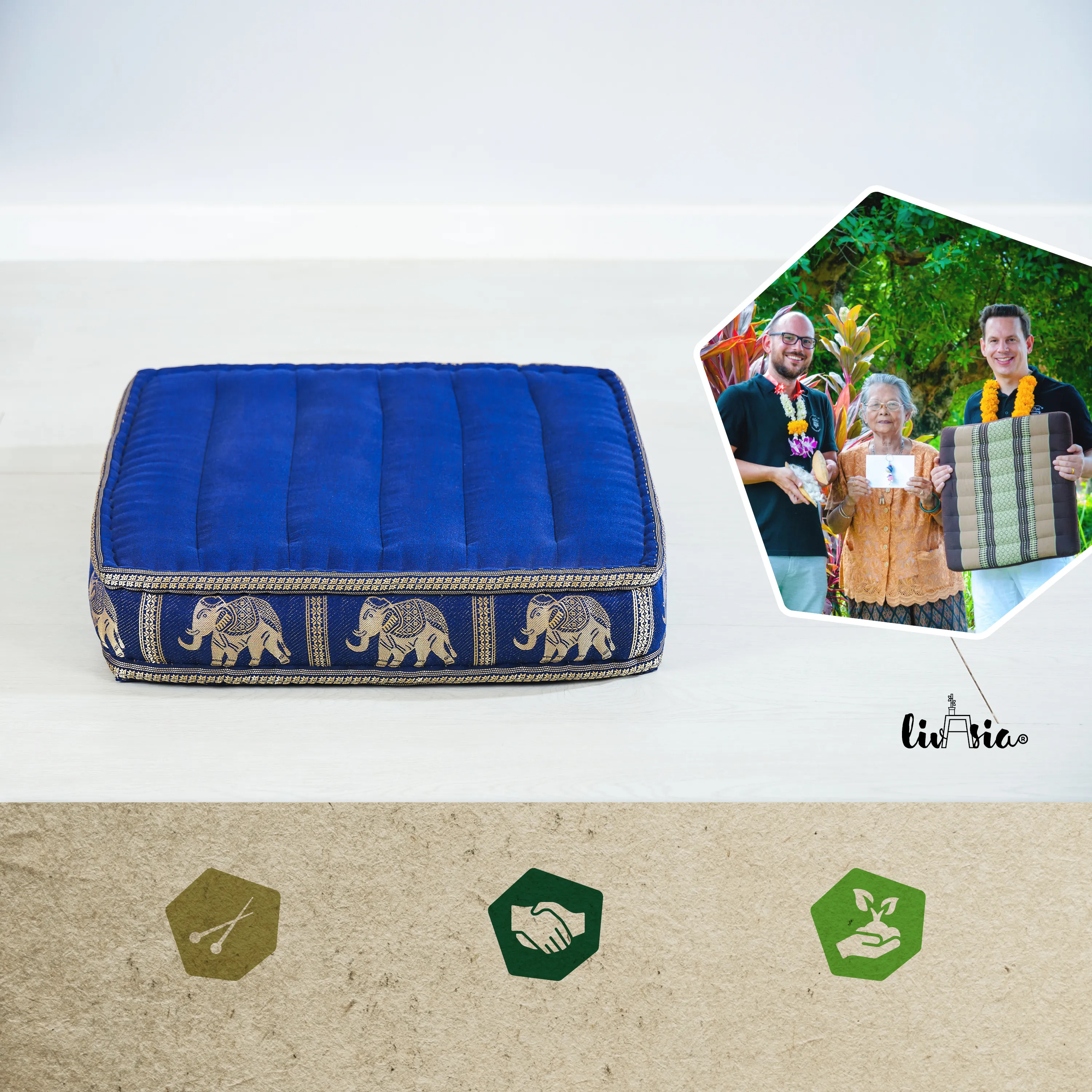 Coussin de sol en kapok, Deluxe