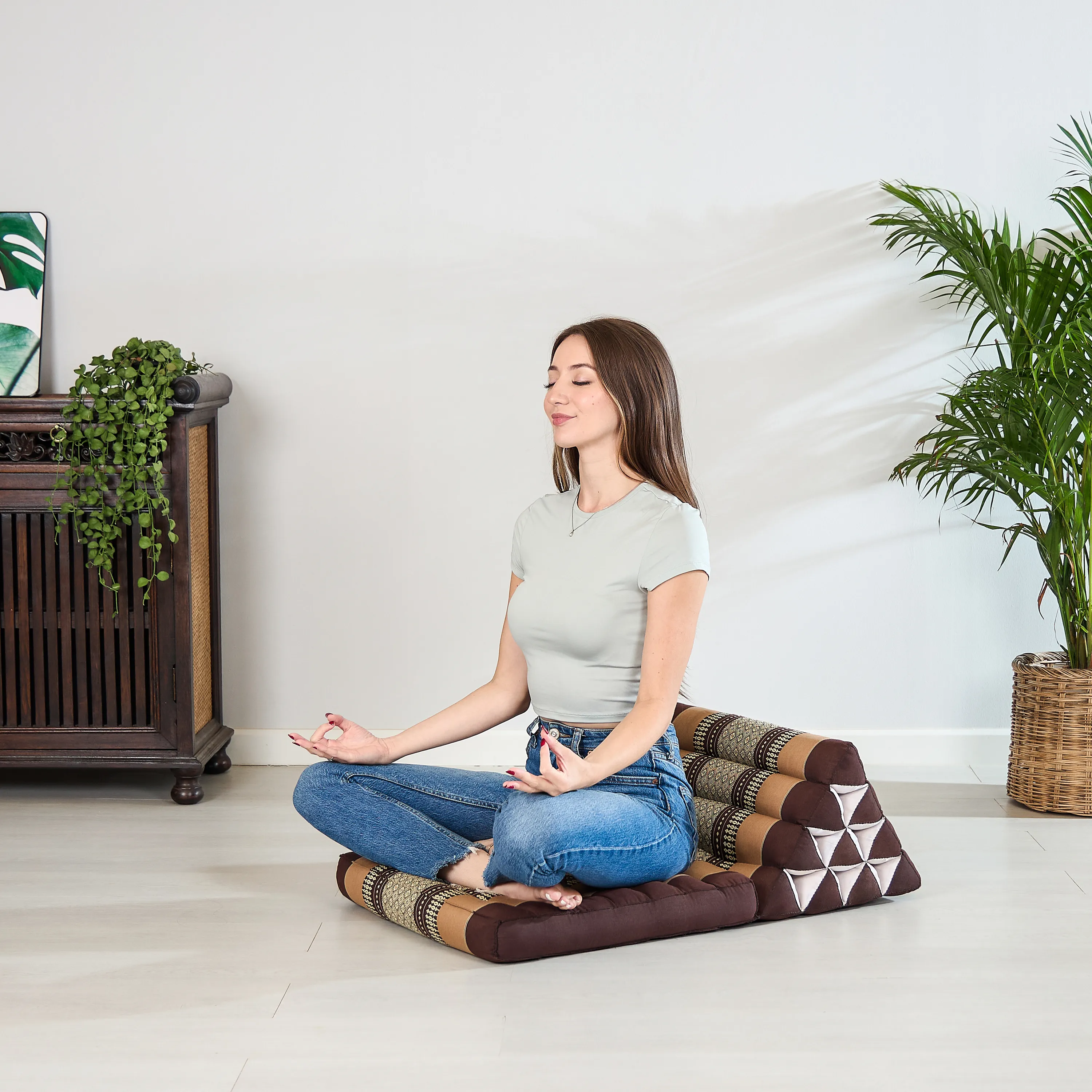 Coussin thaï avec matelas 1 partie en kapok