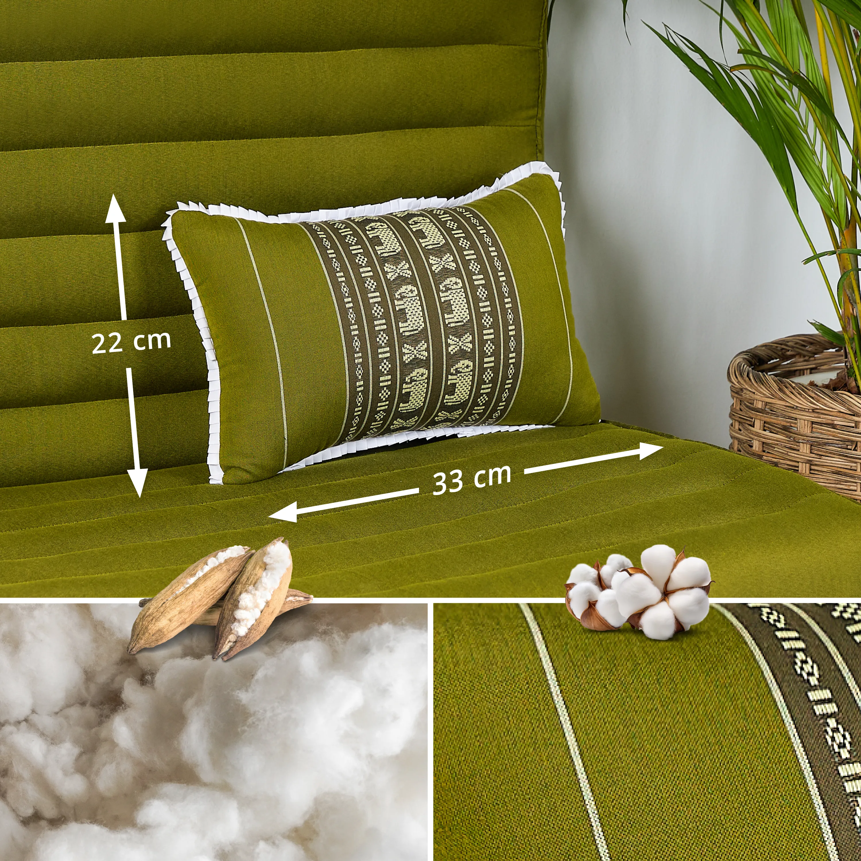 Coussin décoratif en kapok