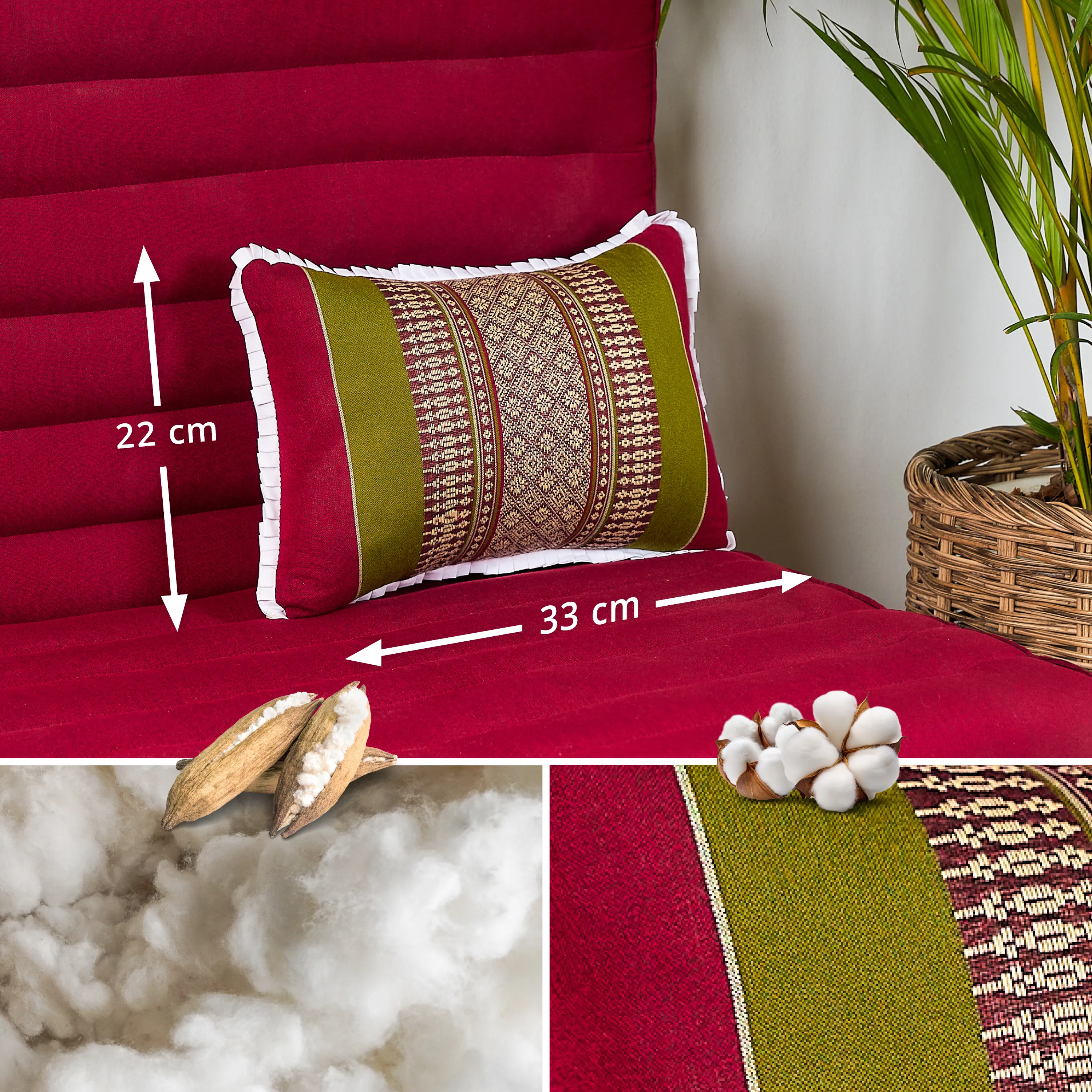 Coussin décoratif en kapok