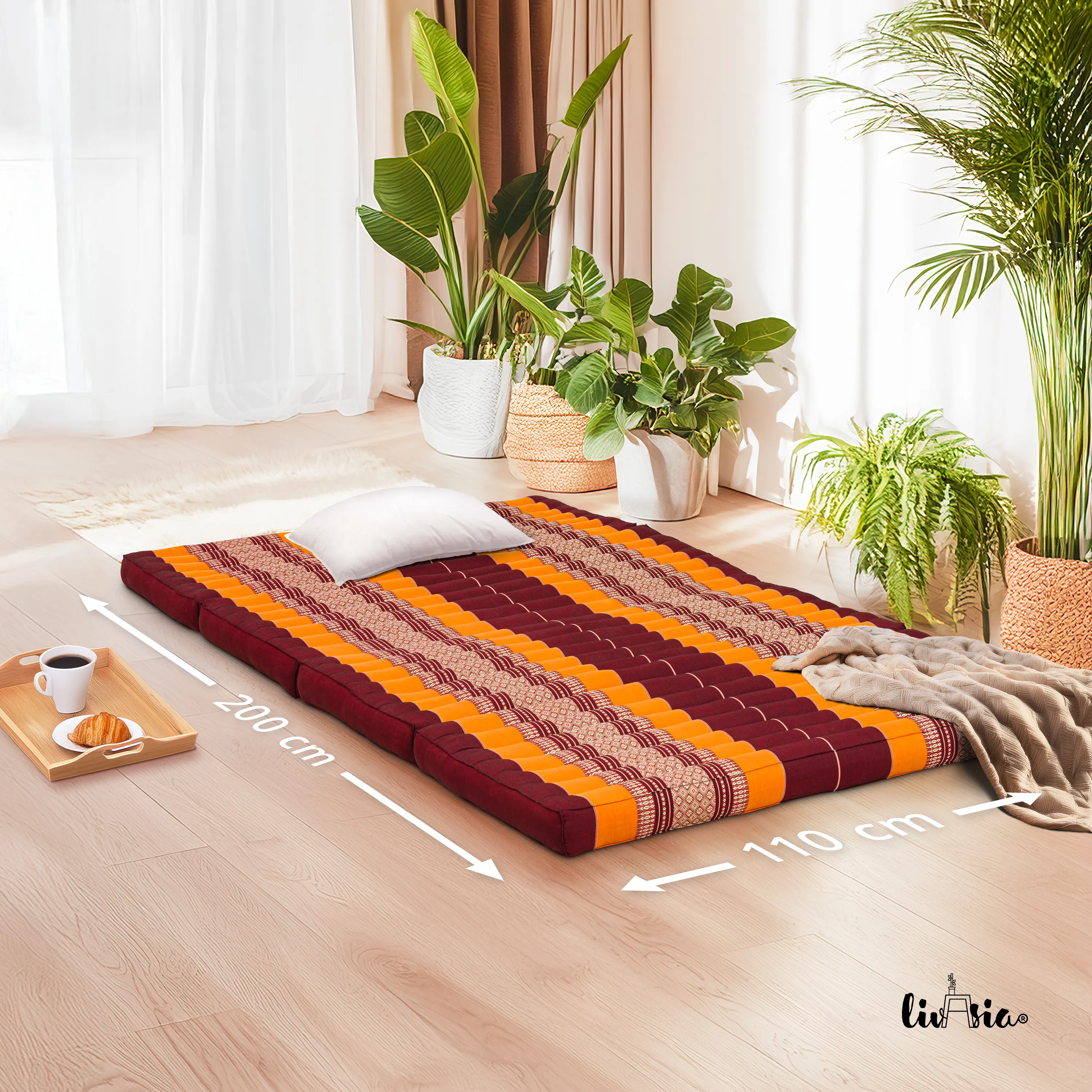Matelas pliable en kapok, 110 cm de large, Classic