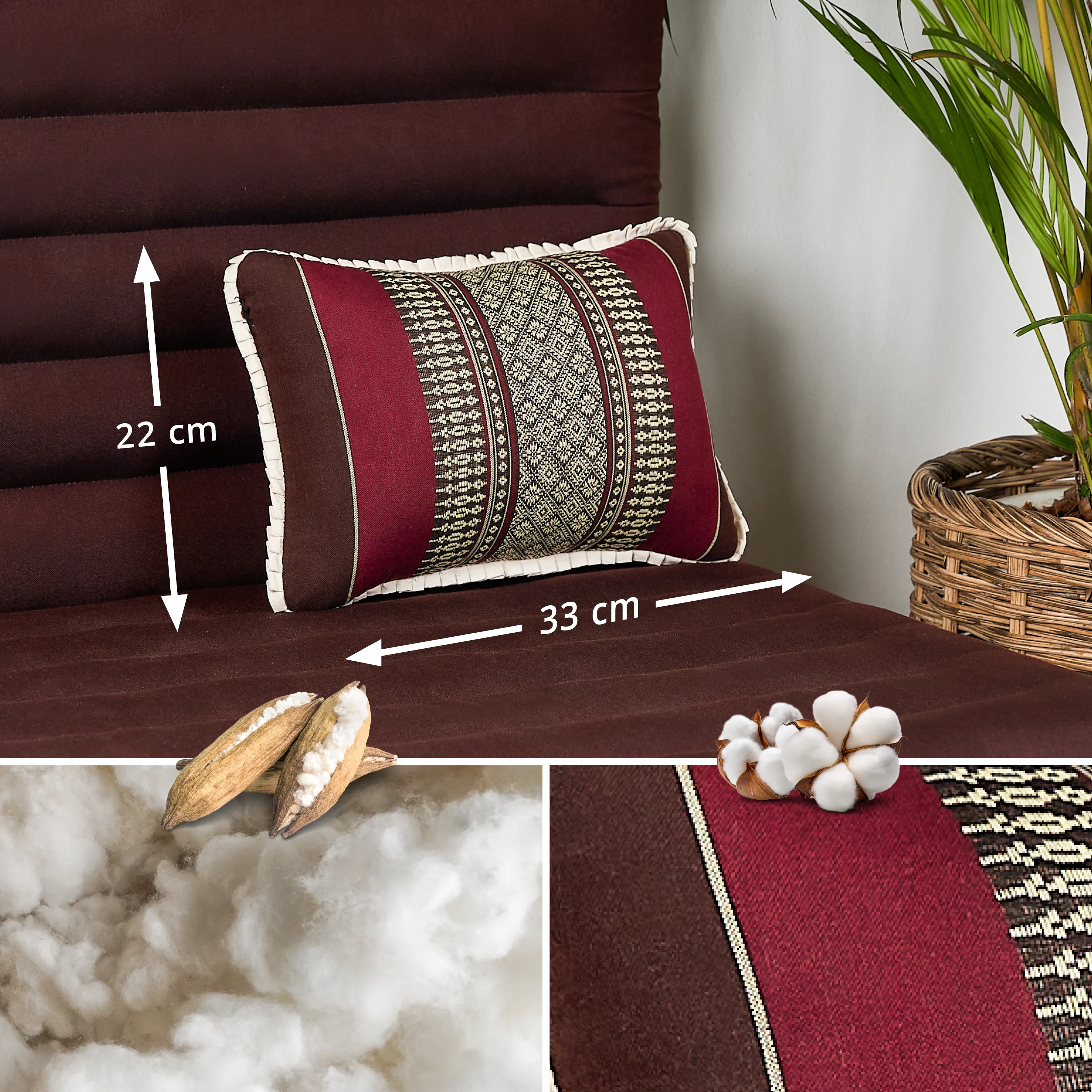 Coussin décoratif en kapok