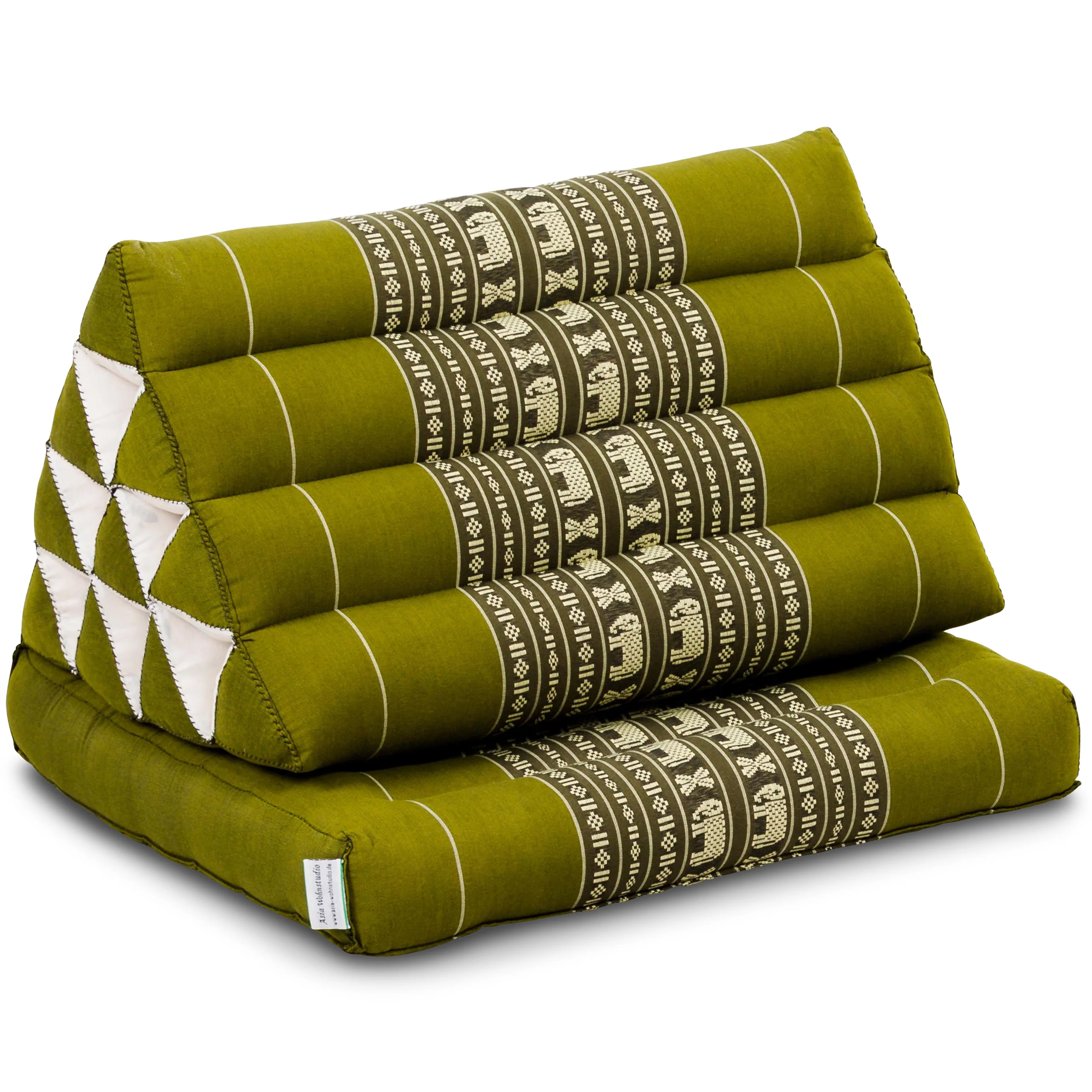 Thaikissen-1_03-gruen-Elefanten_1018106084_1_frei Coussin thaï avec matelas 1 partie en kapok