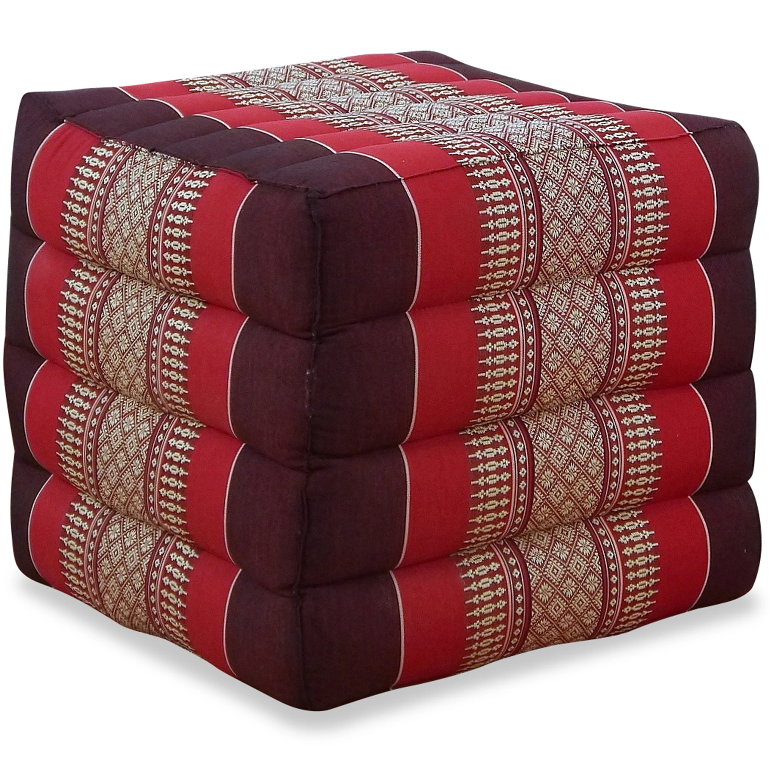 Wuerfel-40x40-rubinrot_frei Coussin cube en kapok