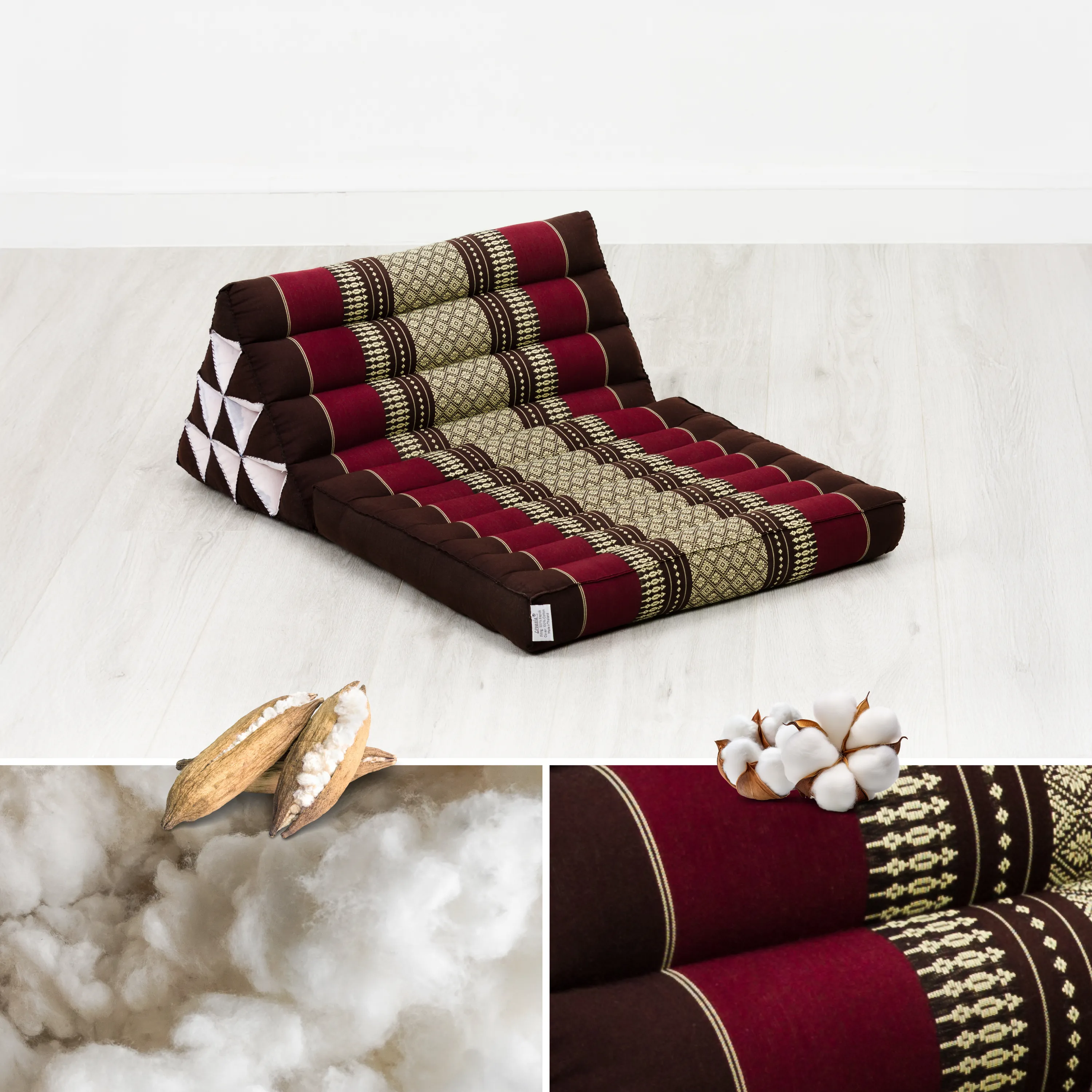Coussin thaï avec matelas 1 partie en kapok