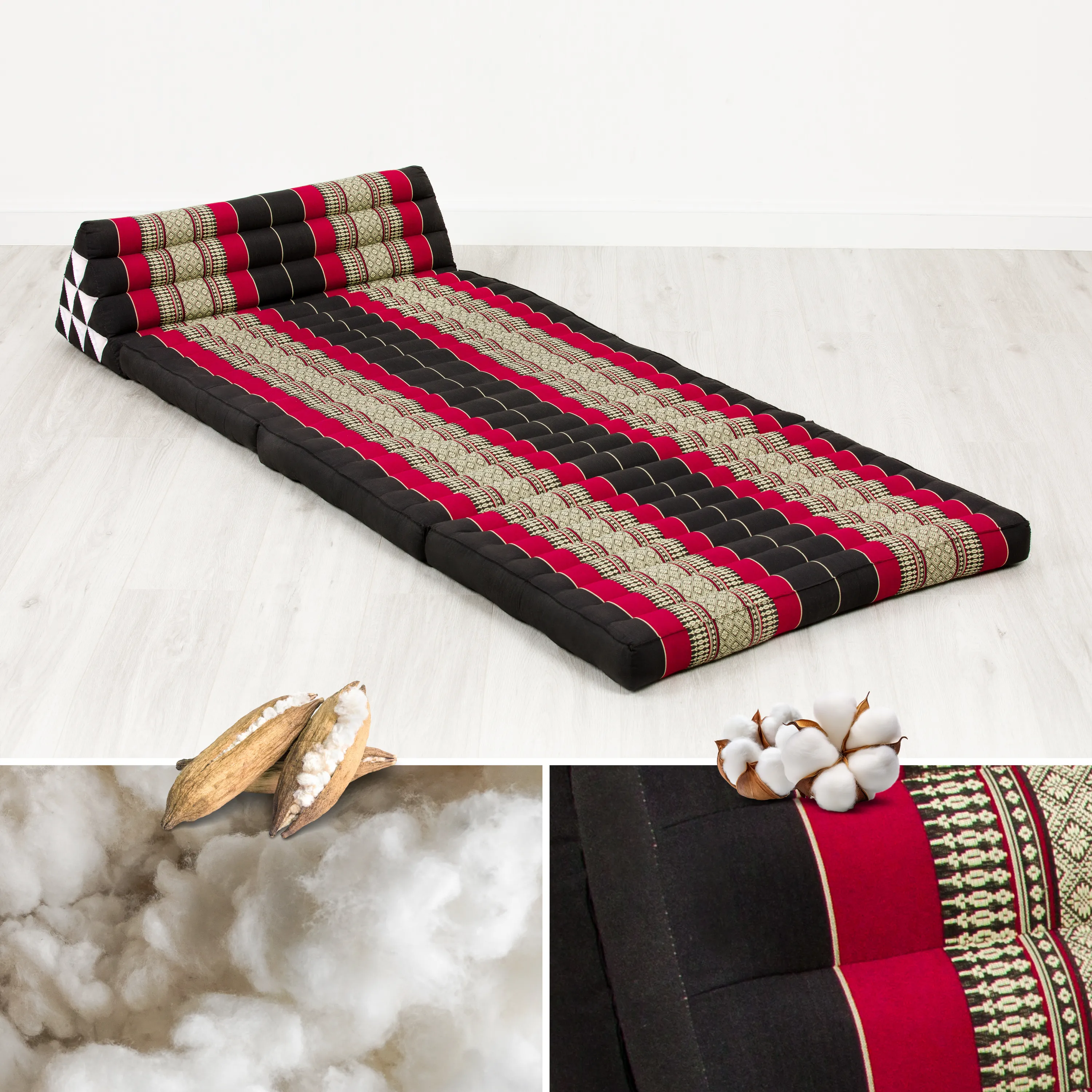 Coussin thaï en kapok largeur XXL