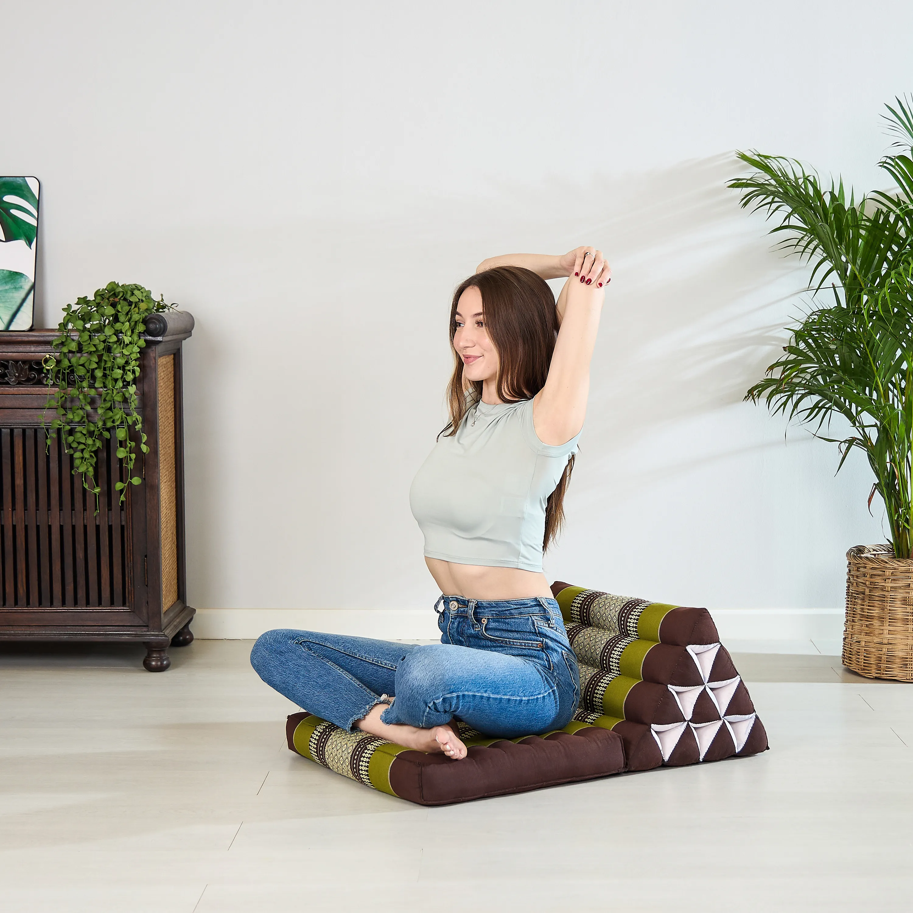 Coussin thaï avec matelas 1 partie en kapok